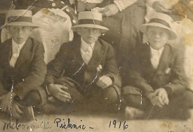George, Jack and Bill Cartwright, McCormick's picnic, 1916